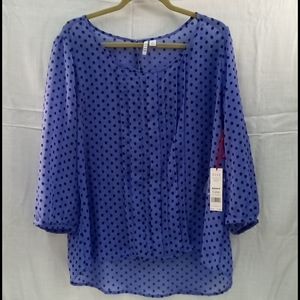 Women's Elle Blouse: Size XL - Purple NWT